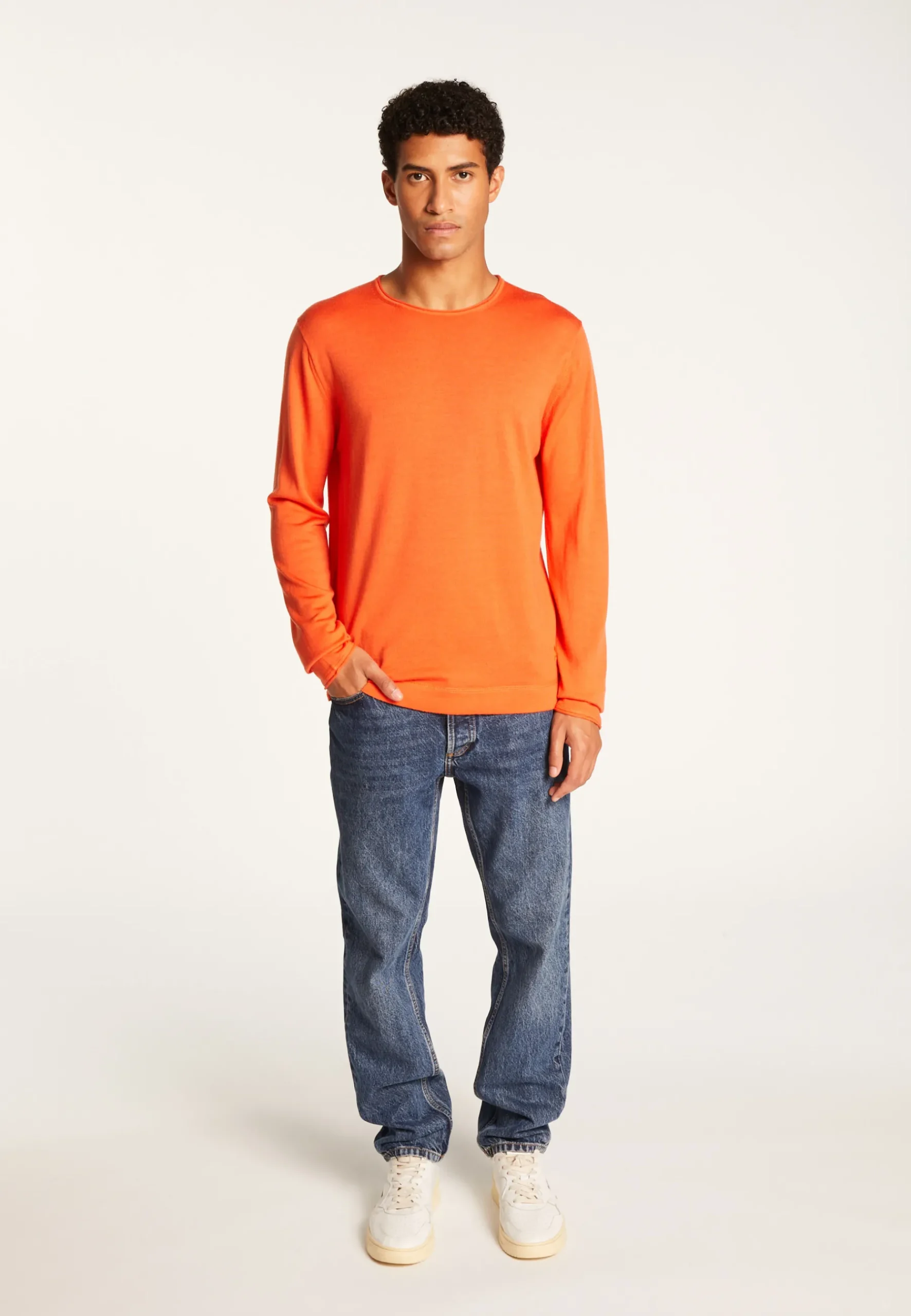 Montagut Pulls-Pull col rond en laine mérinos - Erin 15-Orange