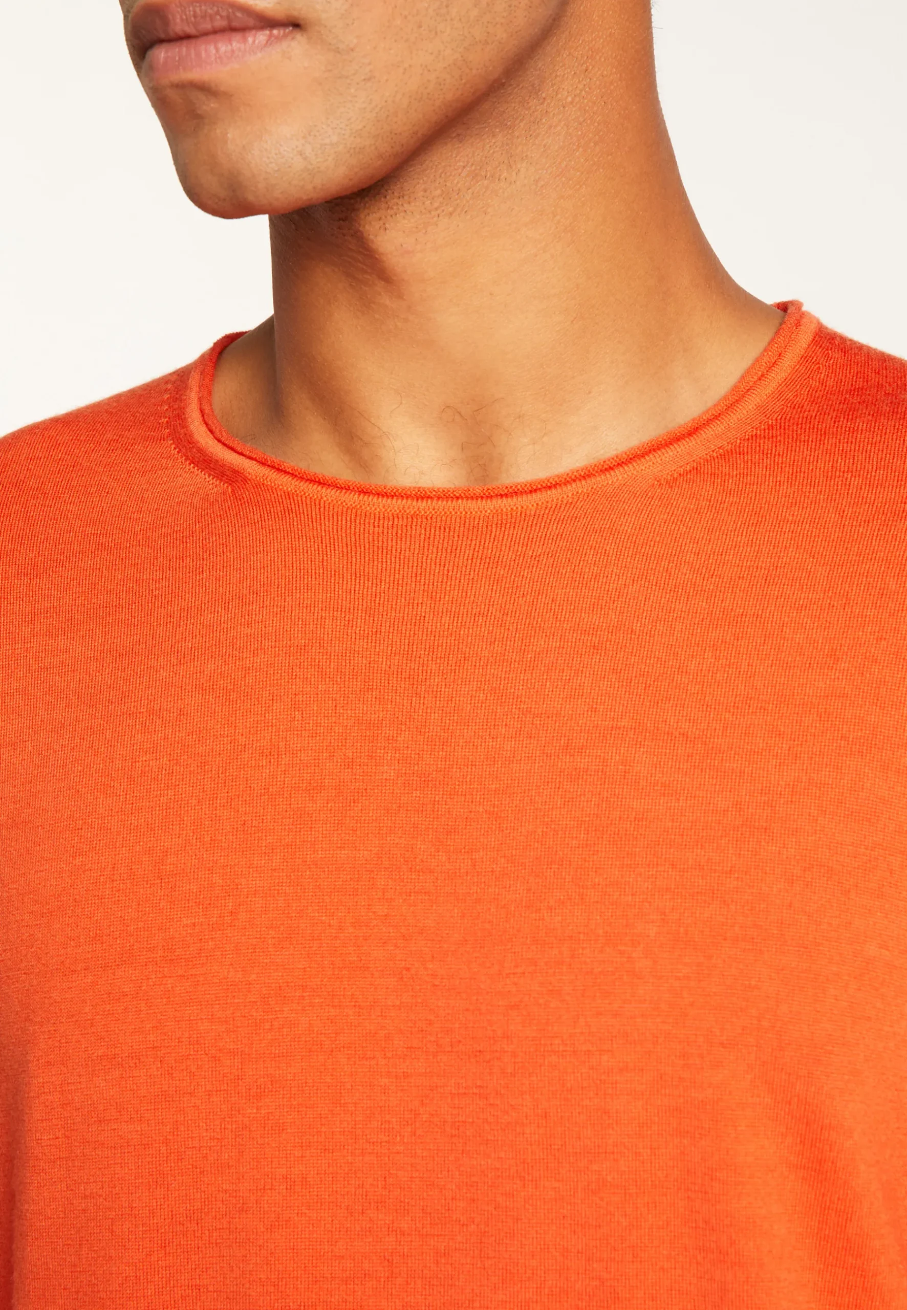 Montagut Pulls-Pull col rond en laine mérinos - Erin 15-Orange