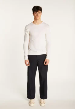 Montagut Pulls-Pull col rond en laine mérinos - Erin 82-Ecru