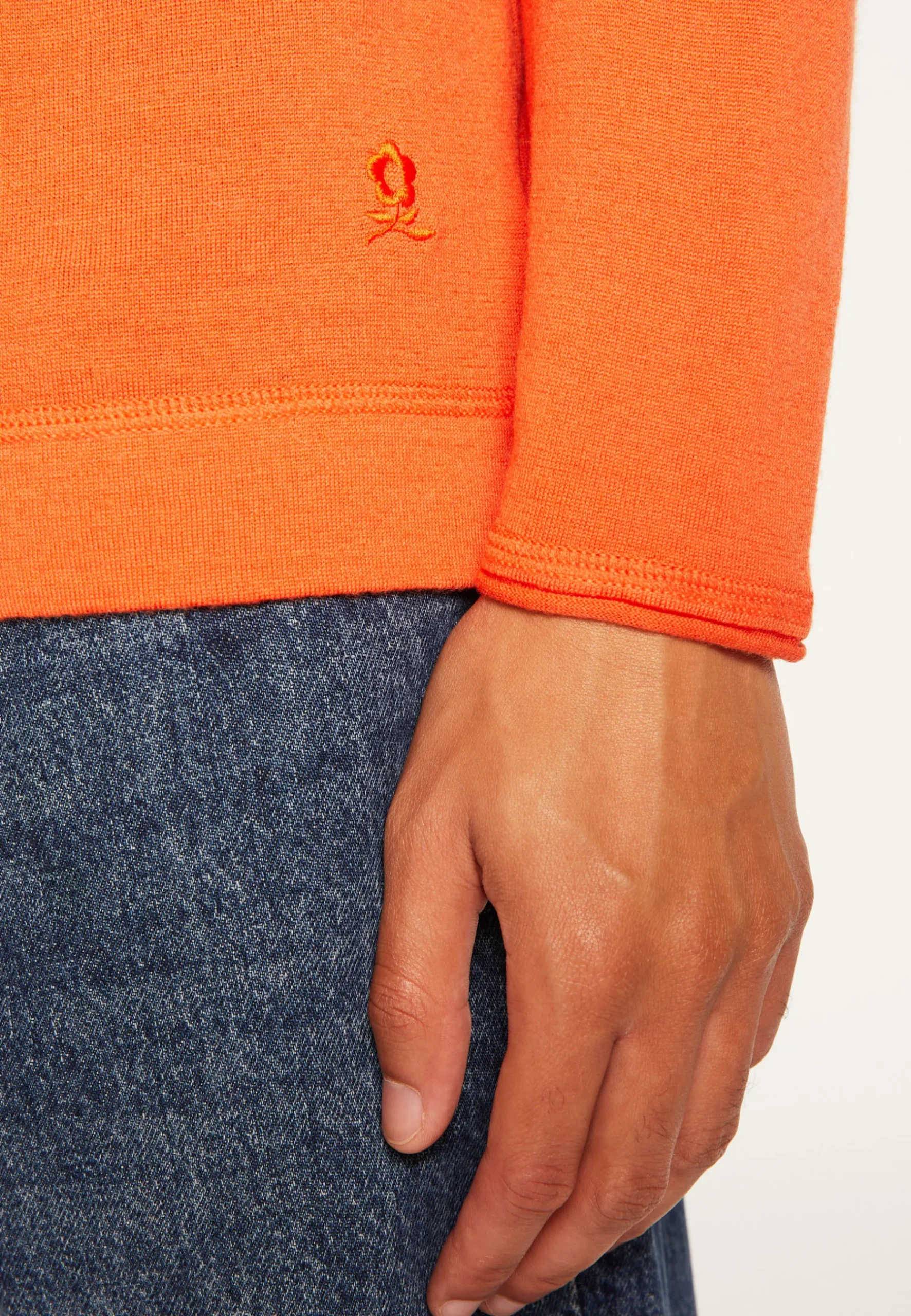 Montagut Pulls-Pull col rond en laine mérinos - Erin 15-Orange