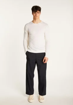 Montagut Pulls-Pull col rond en laine mérinos - Erin 82-Ecru