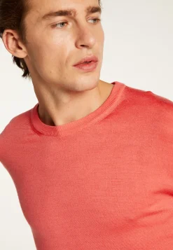 Montagut Pulls-Pull col rond en laine mérinos - Eddie 24-Rose clair