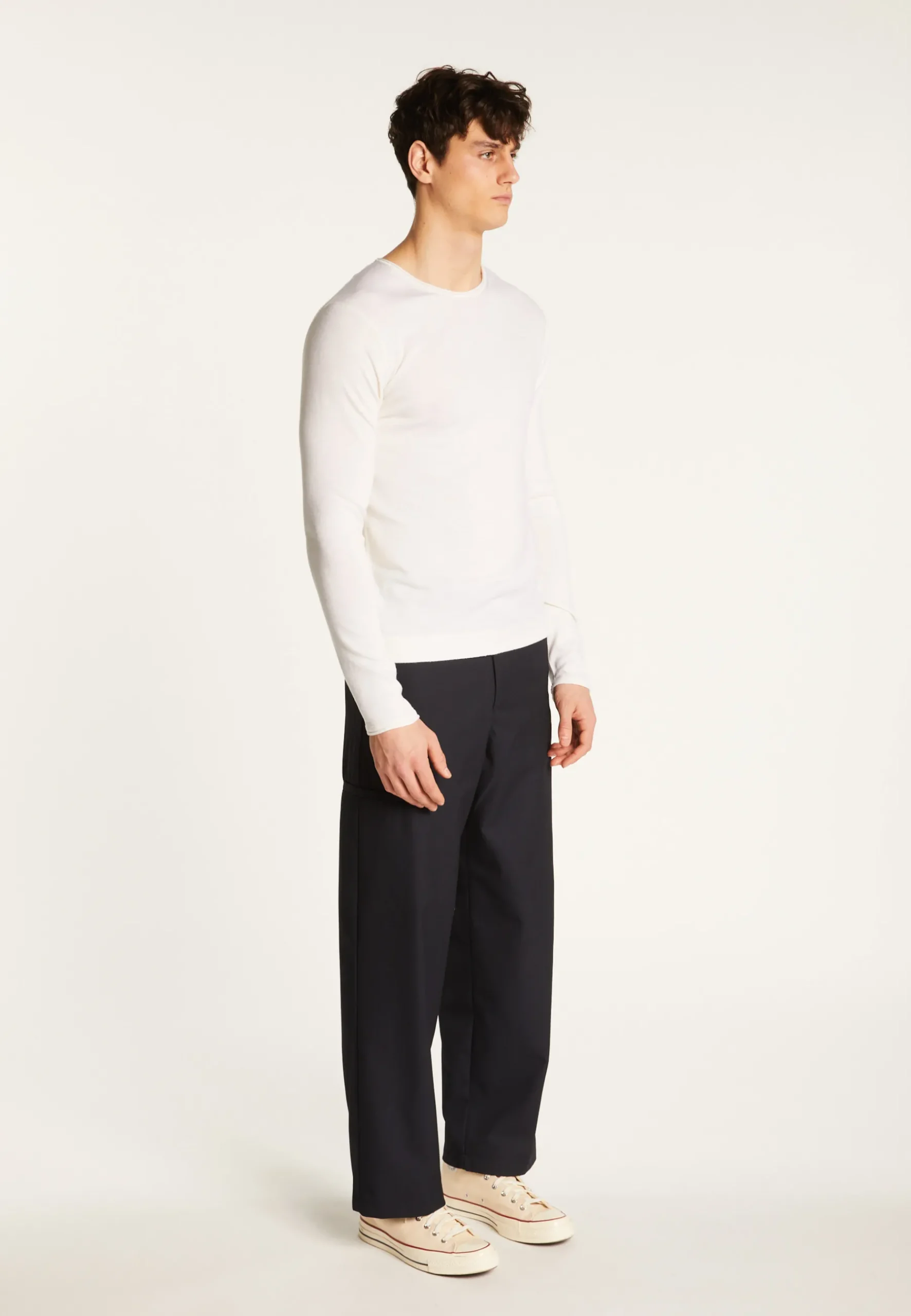 Montagut Pulls-Pull col rond en laine mérinos - Erin 82-Ecru