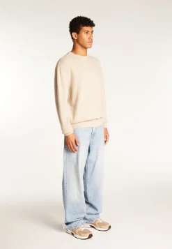 Montagut Pulls-Pull col rond en laine mérinos - Thomas 13-Beige moyen