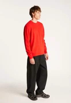 Montagut Pulls-Pull col rond en laine mérinos - Thomas 52-Rouge