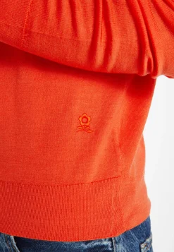 Montagut Pulls-Pull col rond en laine mérinos - Eddie 15-Orange