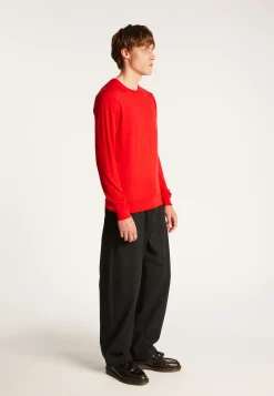 Montagut Pulls-Pull col rond en laine mérinos - Eddie 52-Rouge