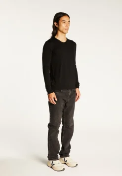 Montagut Pulls-Pull col rond en laine mérinos - Eddie 01-Noir