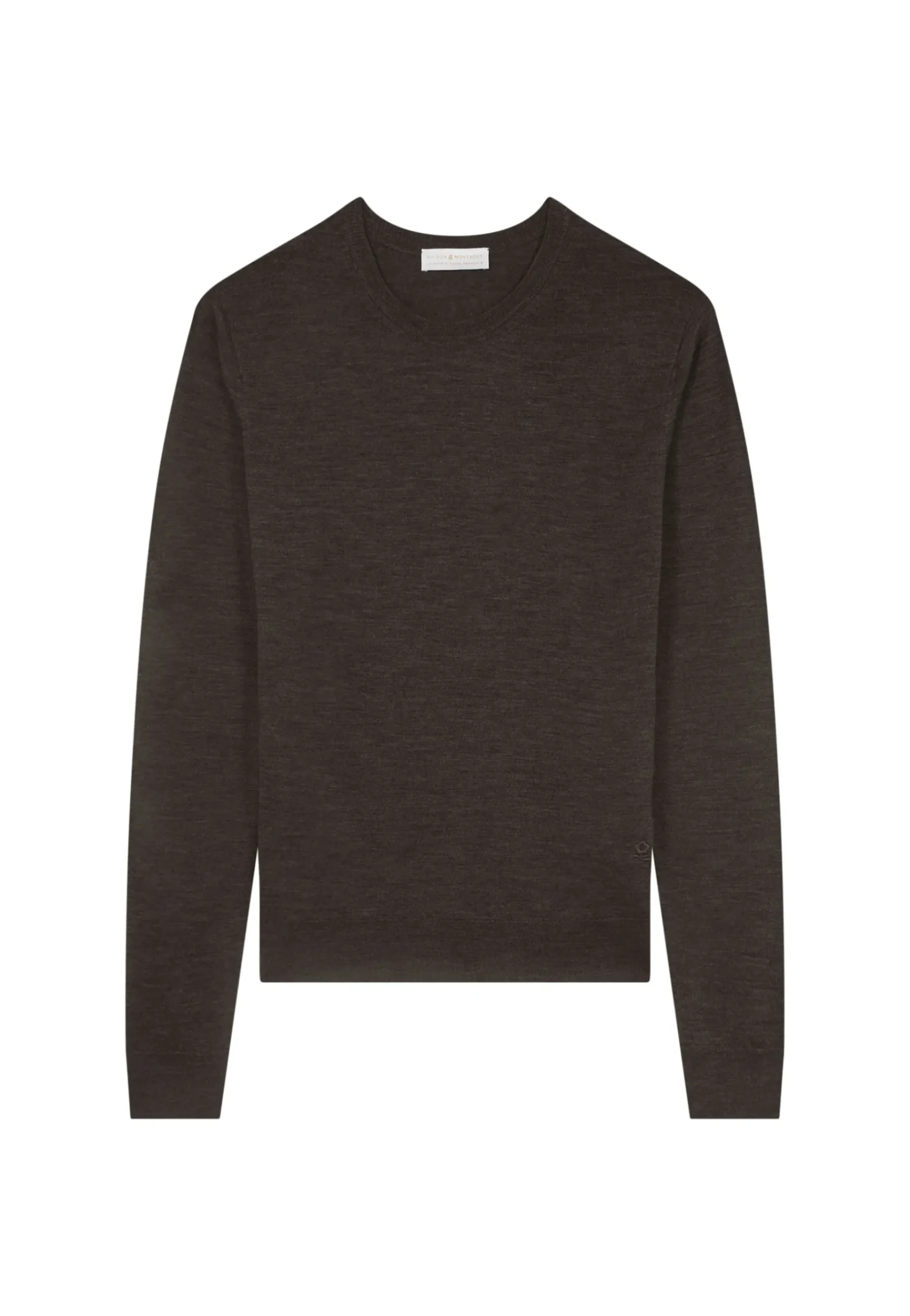 Montagut Pulls-Pull col rond en laine mérinos - Eddie 10-Gris foncé