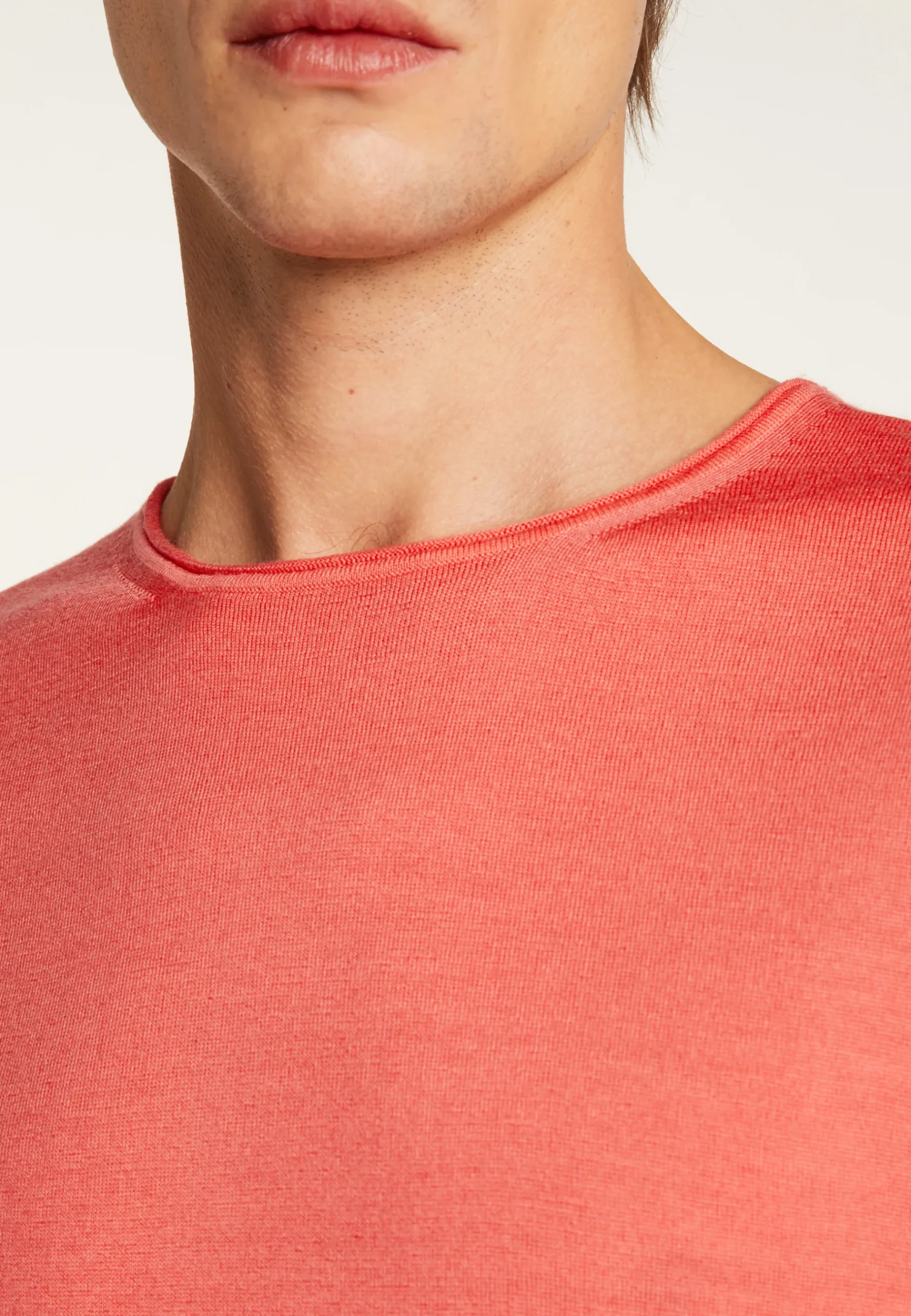 Montagut Pulls-Pull col rond en laine mérinos - Erin 24-Rose clair