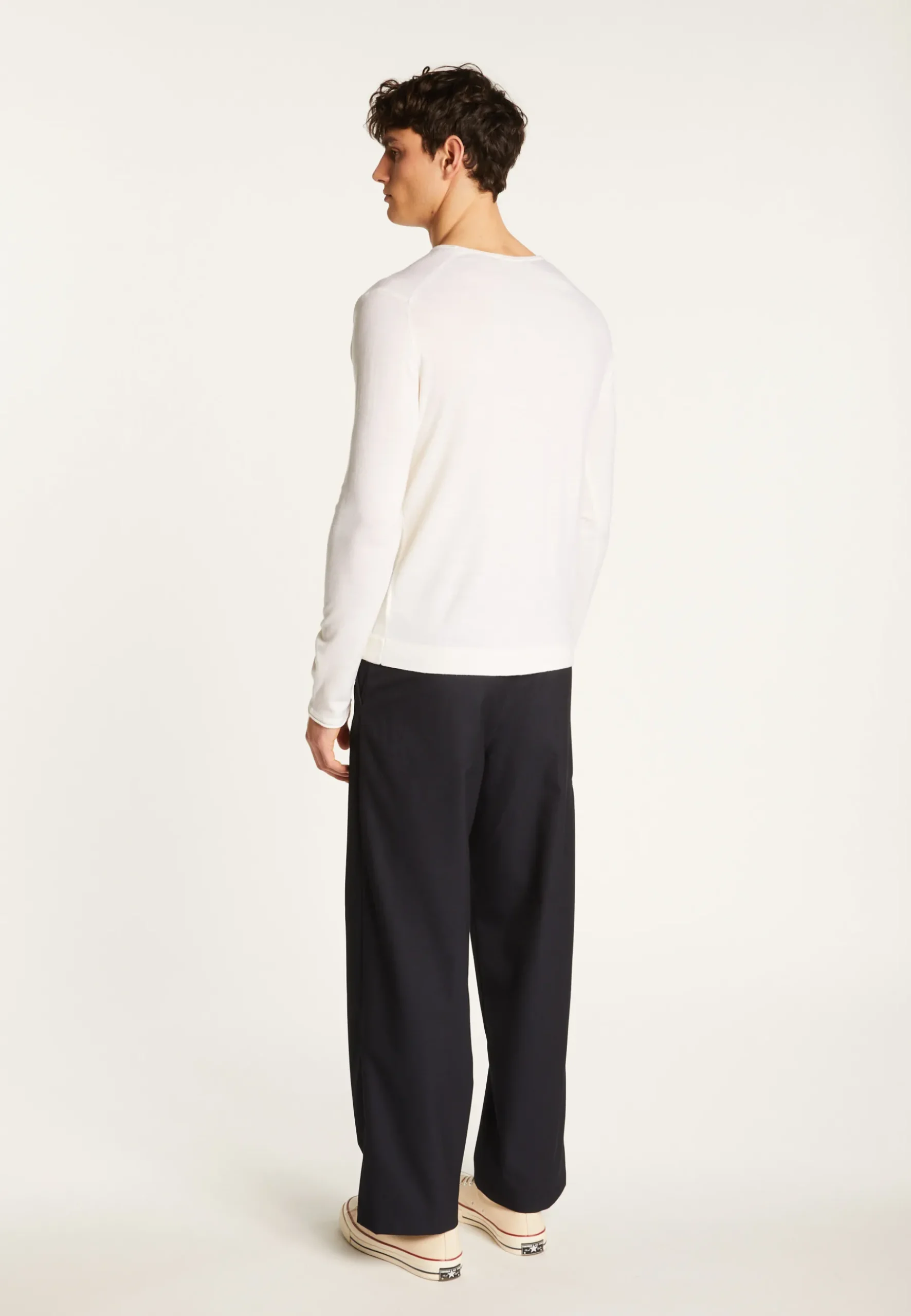 Montagut Pulls-Pull col rond en laine mérinos - Erin 82-Ecru
