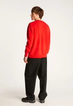 Montagut Pulls-Pull col rond en laine mérinos - Thomas 52-Rouge