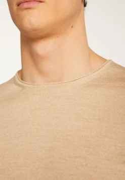 Montagut Pulls-Pull col rond en laine mérinos - Erin 12-Beige clair
