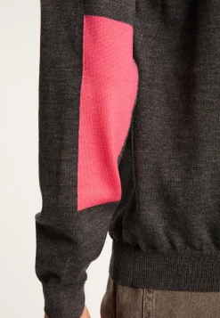Montagut Pulls-Pull col rond en laine mérinos - Thierry 10-Gris foncé