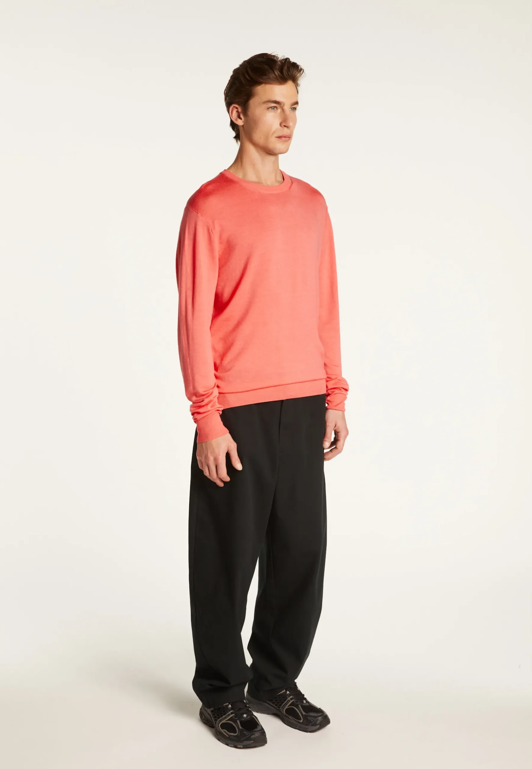 Montagut Pulls-Pull col rond en laine mérinos - Eddie 24-Rose clair