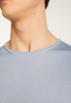 Montagut Pulls-Pull col rond en laine mérinos - Erin 77-Bleu ciel