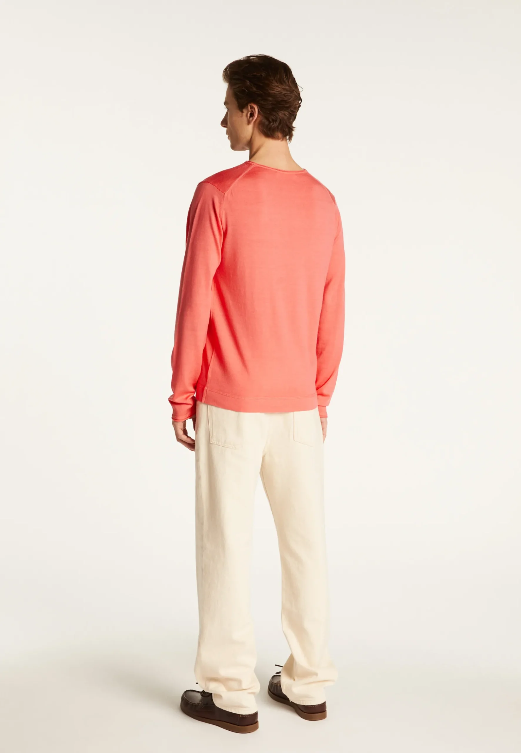 Montagut Pulls-Pull col rond en laine mérinos - Erin 24-Rose clair