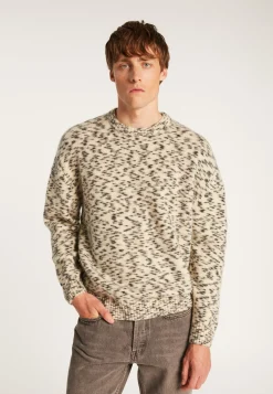Montagut Pulls-Pull col rond en mohair - Tex 82-Ecru
