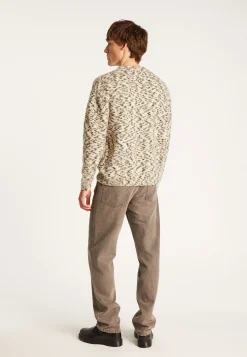 Montagut Pulls-Pull col rond en mohair - Tex 82-Ecru