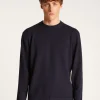 Montagut Pulls-Pull col rond en viscose et laine - Thimothée 05-Bleu marine