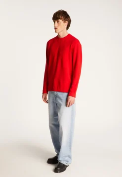 Montagut Pulls-Pull col rond en viscose et laine - Thimothée 52-Rouge