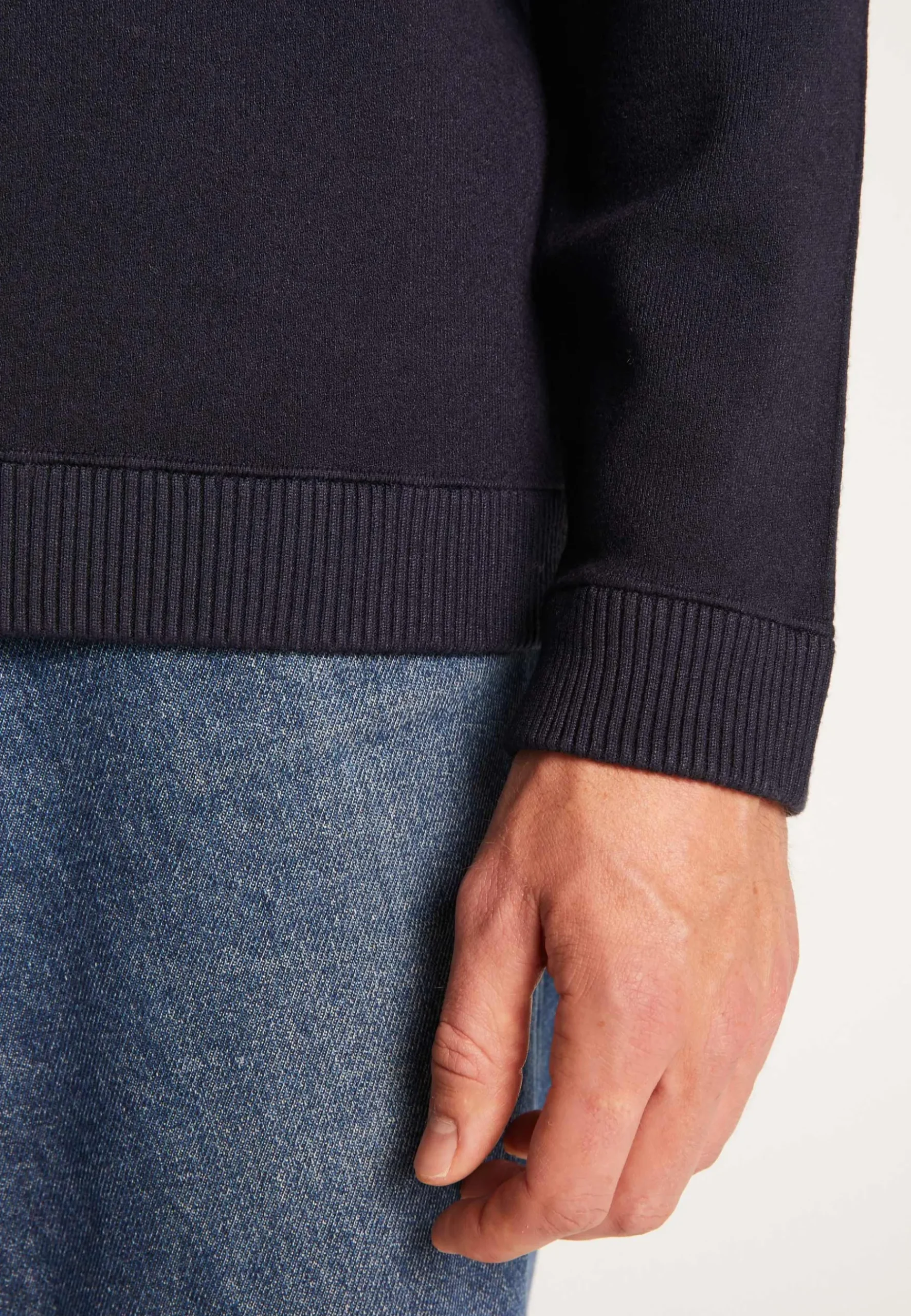 Montagut Pulls-Pull col rond en viscose et laine - Thimothée 05-Bleu marine