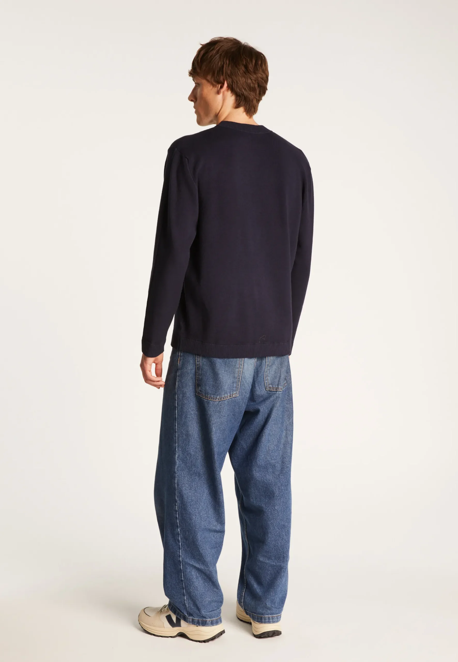 Montagut Pulls-Pull col rond en viscose et laine - Thimothée 05-Bleu marine