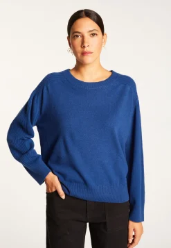 Montagut Pulls-Pull col rond laine mérinos - Rosalie 48-Bleu roi
