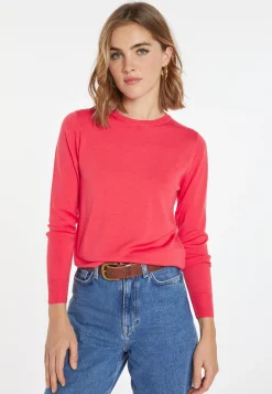 Montagut Les Incontournables-Pull col rond laine mérinos - Asena 52-Rouge