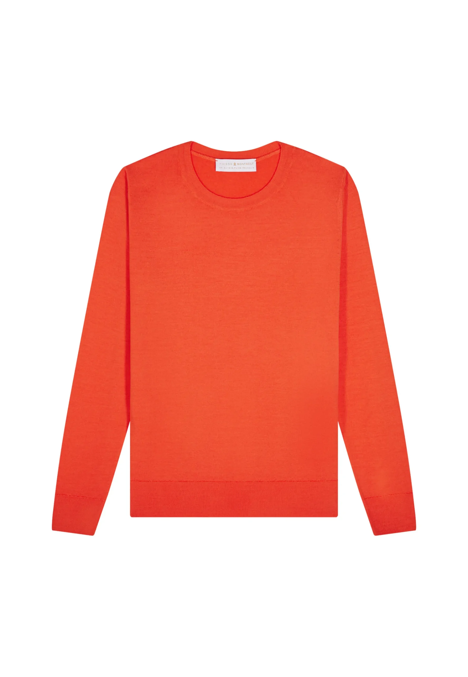 Montagut Les Incontournables-Pull col rond laine mérinos - Asena 15-Orange