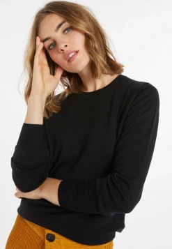 Montagut Les Incontournables-Pull col rond laine mérinos - Asena 01-Noir