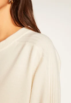 Montagut Pulls-Pull col rond laine mérinos - Rosalie 82-Ecru