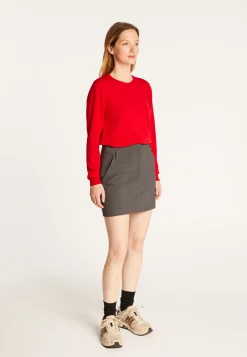 Montagut Les Incontournables-Pull col rond laine mérinos - Asena 52-Rouge