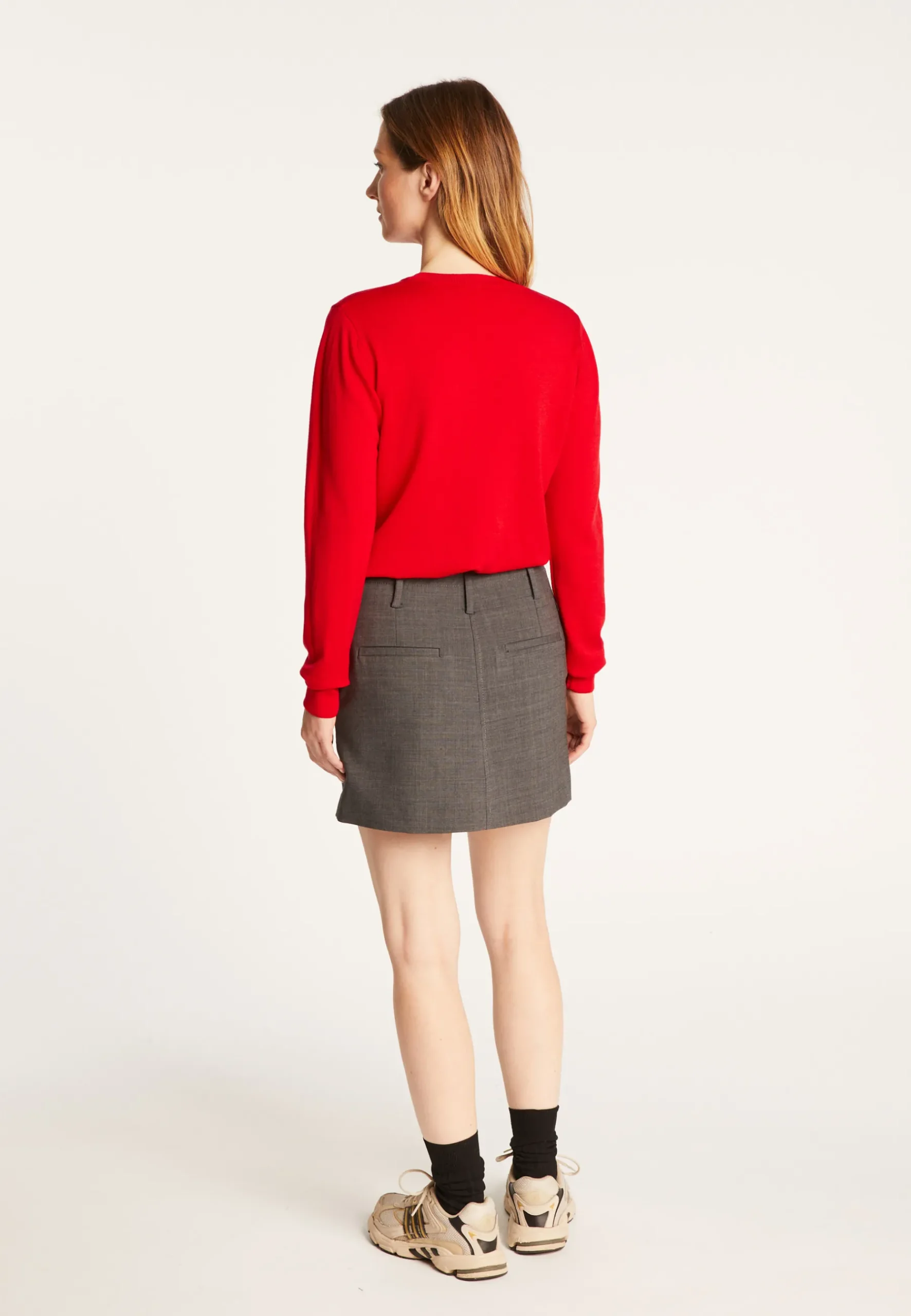 Montagut Les Incontournables-Pull col rond laine mérinos - Asena 52-Rouge