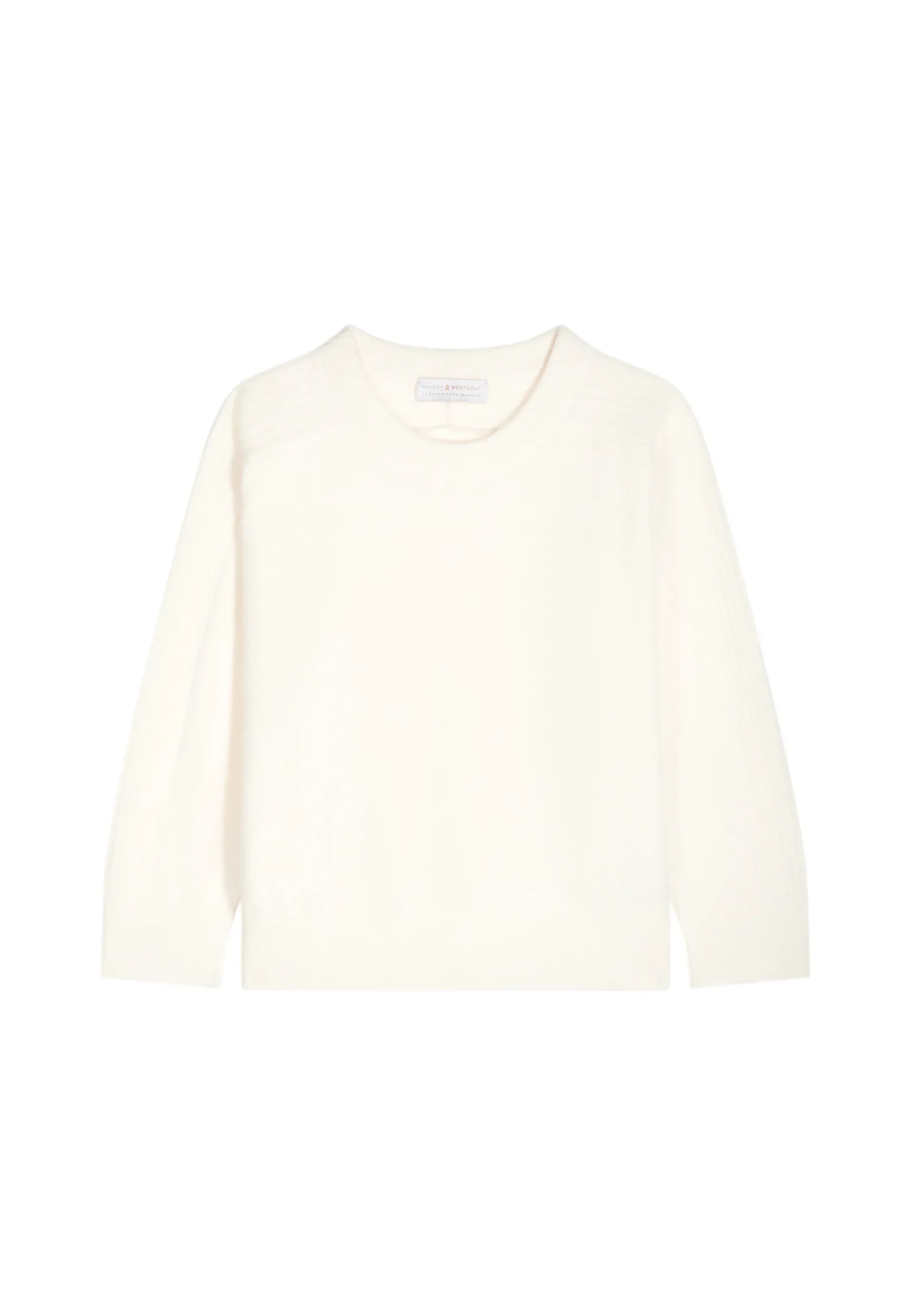 Montagut Pulls-Pull col rond laine mérinos - Rosalie 82-Ecru