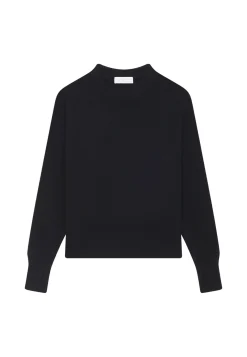 Montagut Pulls-Pull col rond manches mitaines en laine et cachemire - Gemma 05-Bleu marine