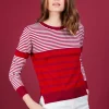 Montagut Pulls-Pull col rond soie naturelle - Amélia 52-Rouge
