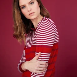 Montagut Pulls-Pull col rond soie naturelle - Amélia 52-Rouge