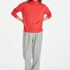 Montagut Les Incontournables-Pull col roulé à fentes laine mérinos - Amy 52-Rouge