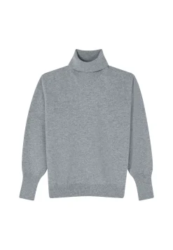 Montagut Les Incontournables-Pull col roulé cachemire - Anabelle 09-Gris moyen