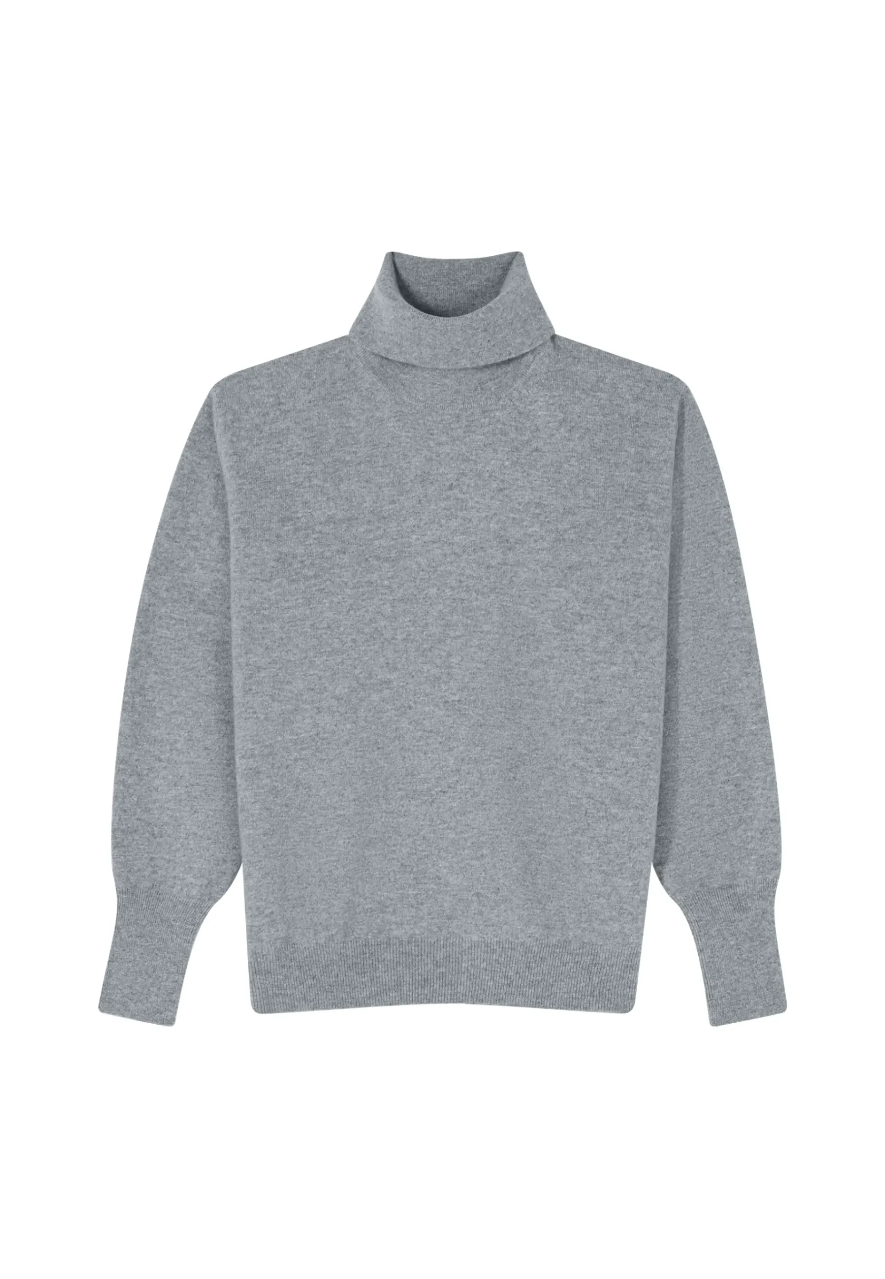 Montagut Les Incontournables-Pull col roulé cachemire - Anabelle 09-Gris moyen