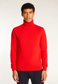 Montagut Pulls-Pull col roulé en cachemire - Eduardo 52-Rouge