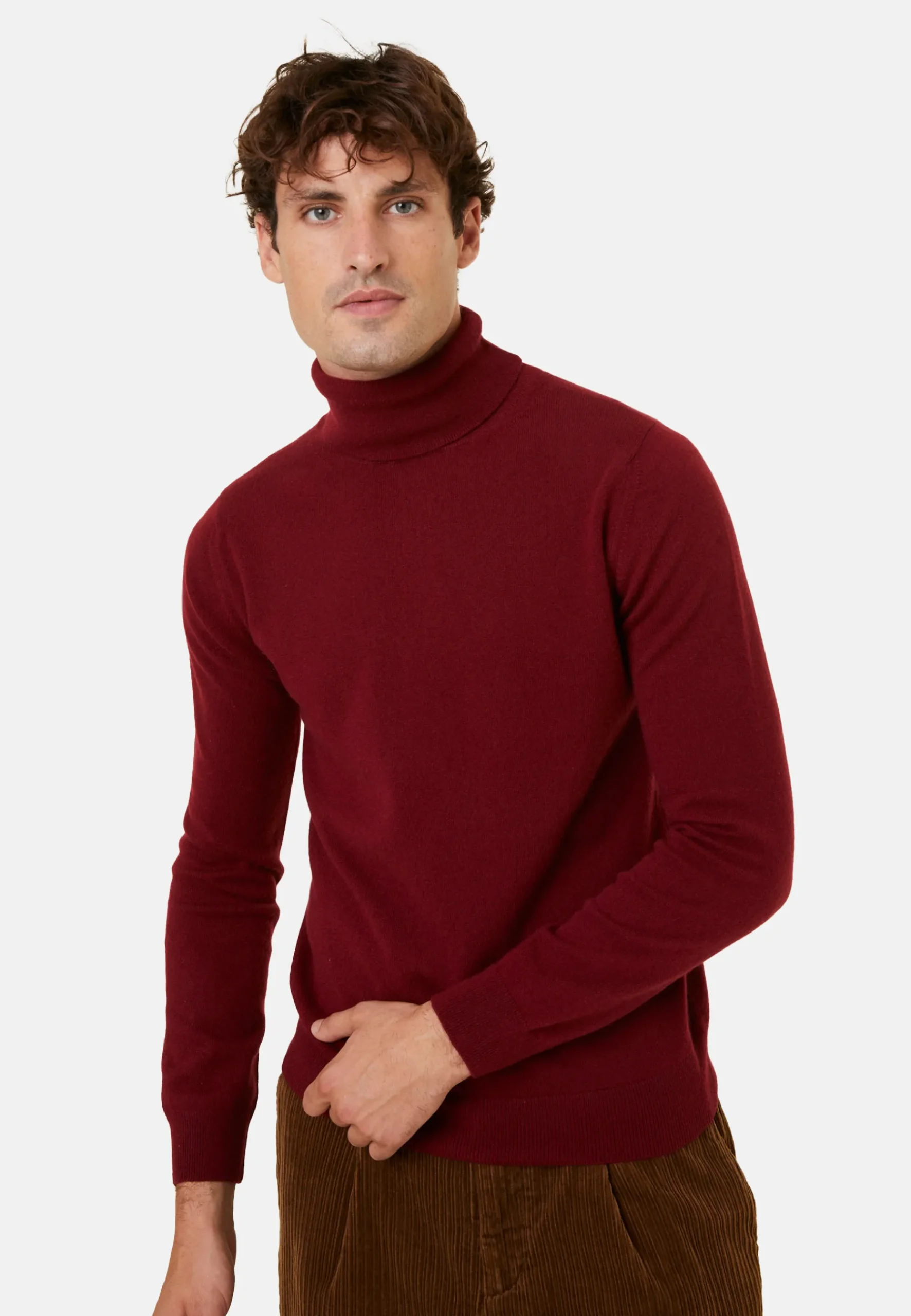 Montagut Pulls-Pull col roulé en cachemire - Eduardo 51-Bordeaux