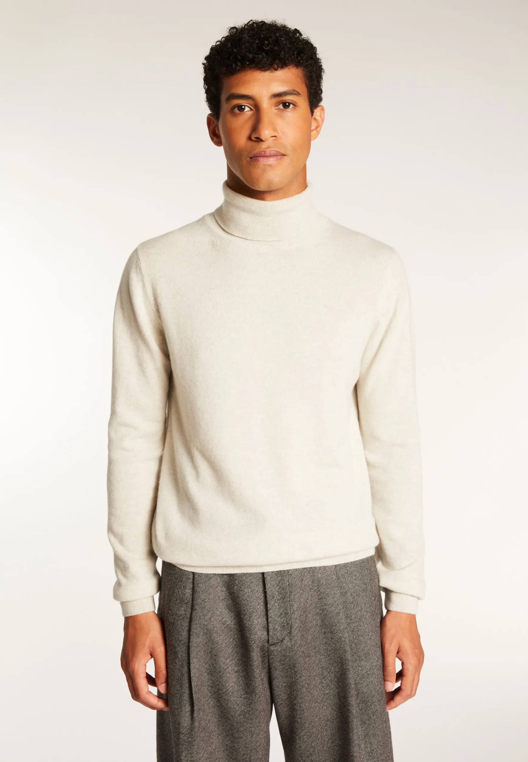 Montagut Pulls-Pull col roulé en cachemire - Eduardo 11-Gris clair