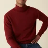 Montagut Pulls-Pull col roulé en cachemire - Bruno 51-Bordeaux