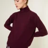 Montagut Les Incontournables-Pull col roulé en cachemire - Anabelle 18-Violet foncé