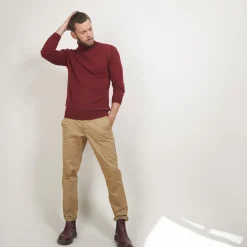 Montagut Pulls-Pull col roulé en cachemire - Bruno 51-Bordeaux