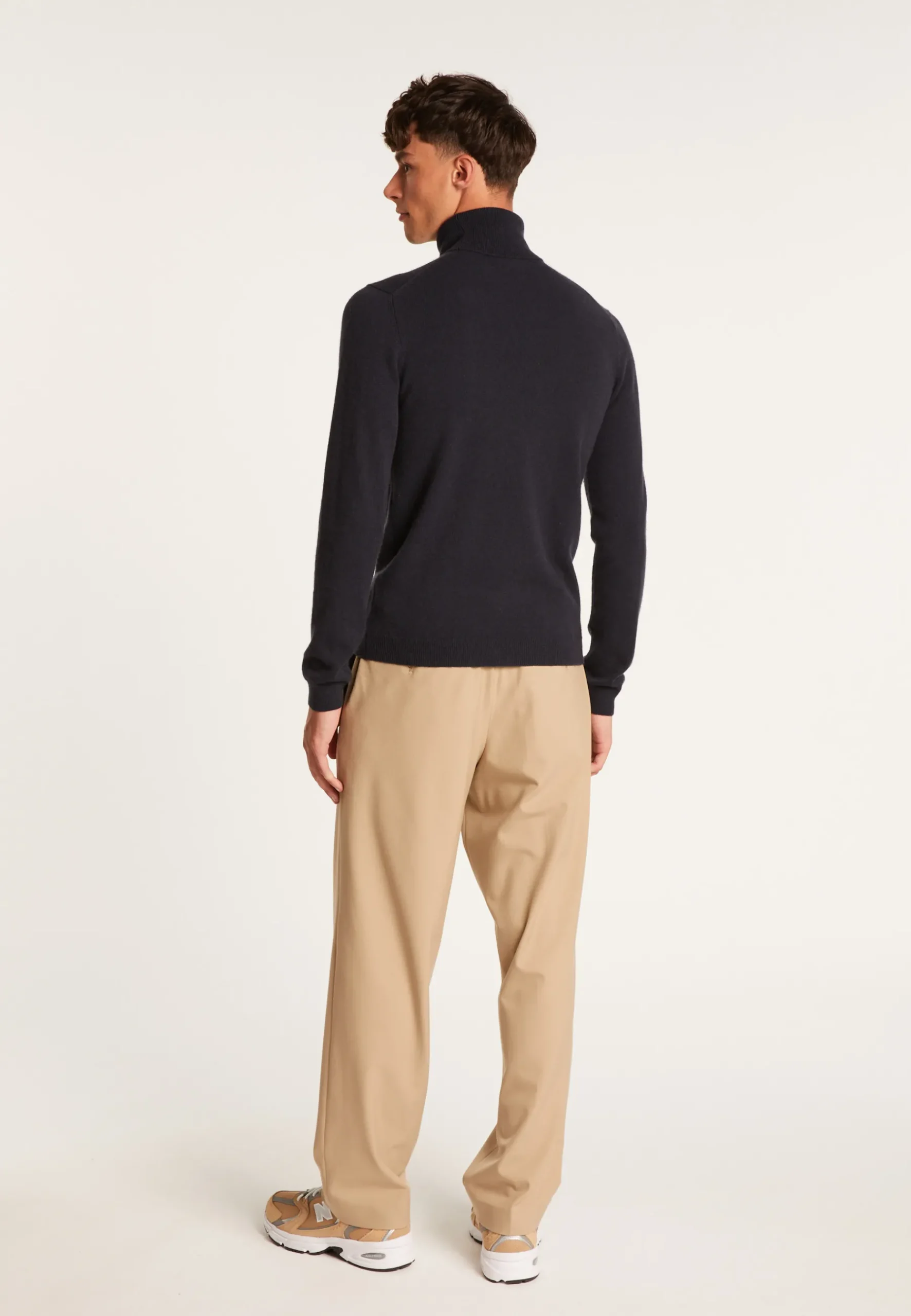 Montagut Pulls-Pull col roulé en cachemire - Bruno 05-Bleu marine