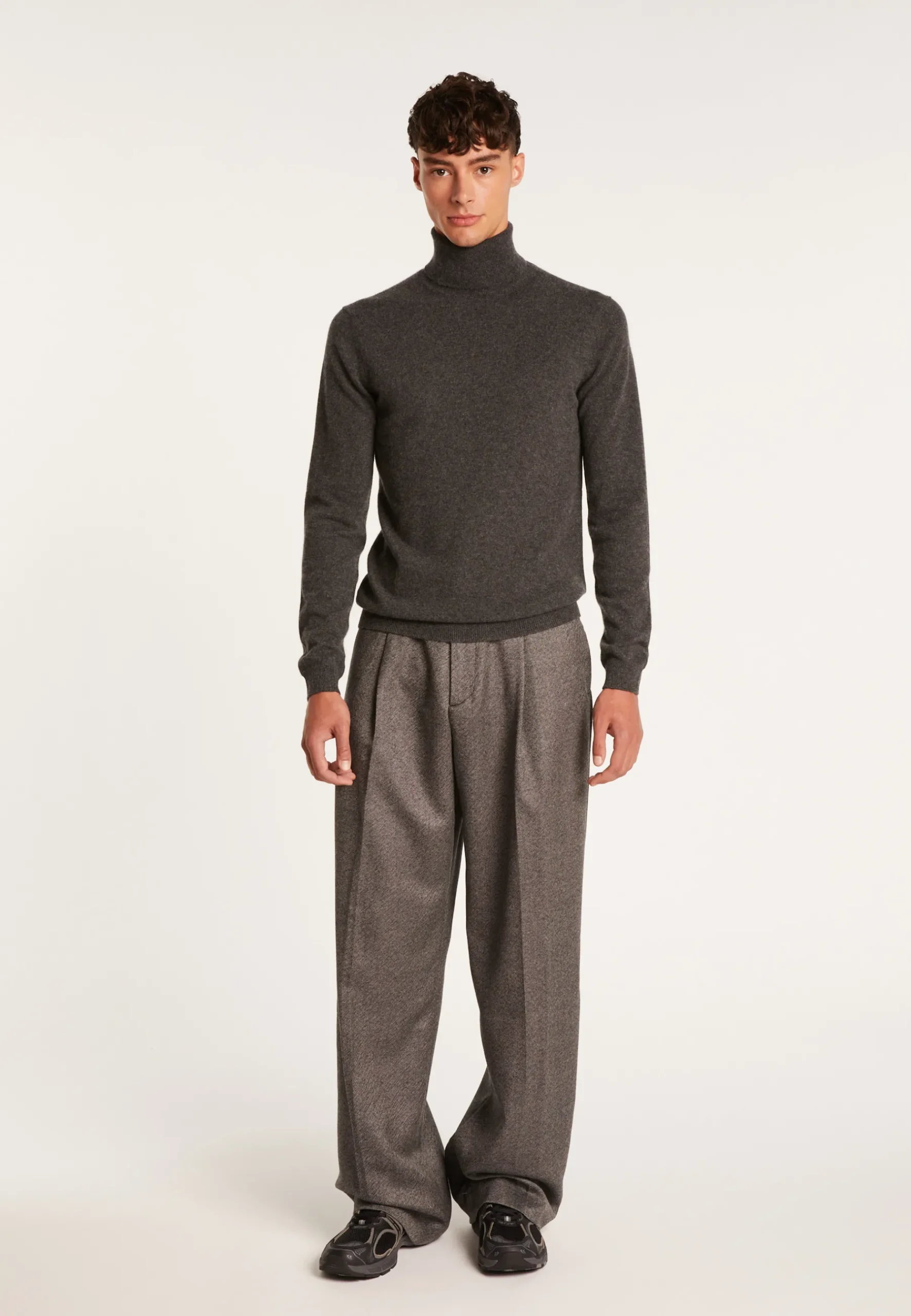 Montagut Pulls-Pull col roulé en cachemire - Bruno 10-Gris foncé