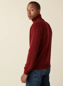 Montagut Pulls-Pull col roulé en cachemire - Bruno 51-Bordeaux